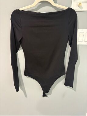 Aritzia Black Long Sleeve Bodysuit